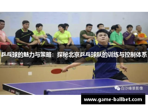 乒乓球的魅力与策略：探秘北京乒乓球队的训练与控制体系